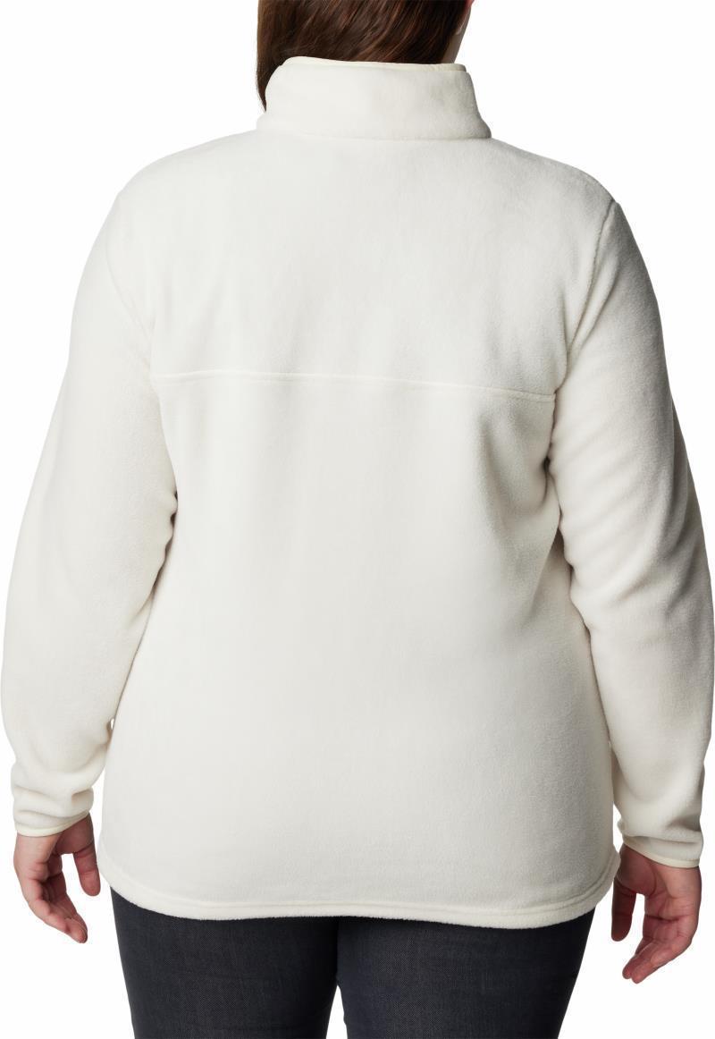 Benton Springs Half Snap Pullover - Plus - Womens - Chalk / Chalk / Camel Brown 2