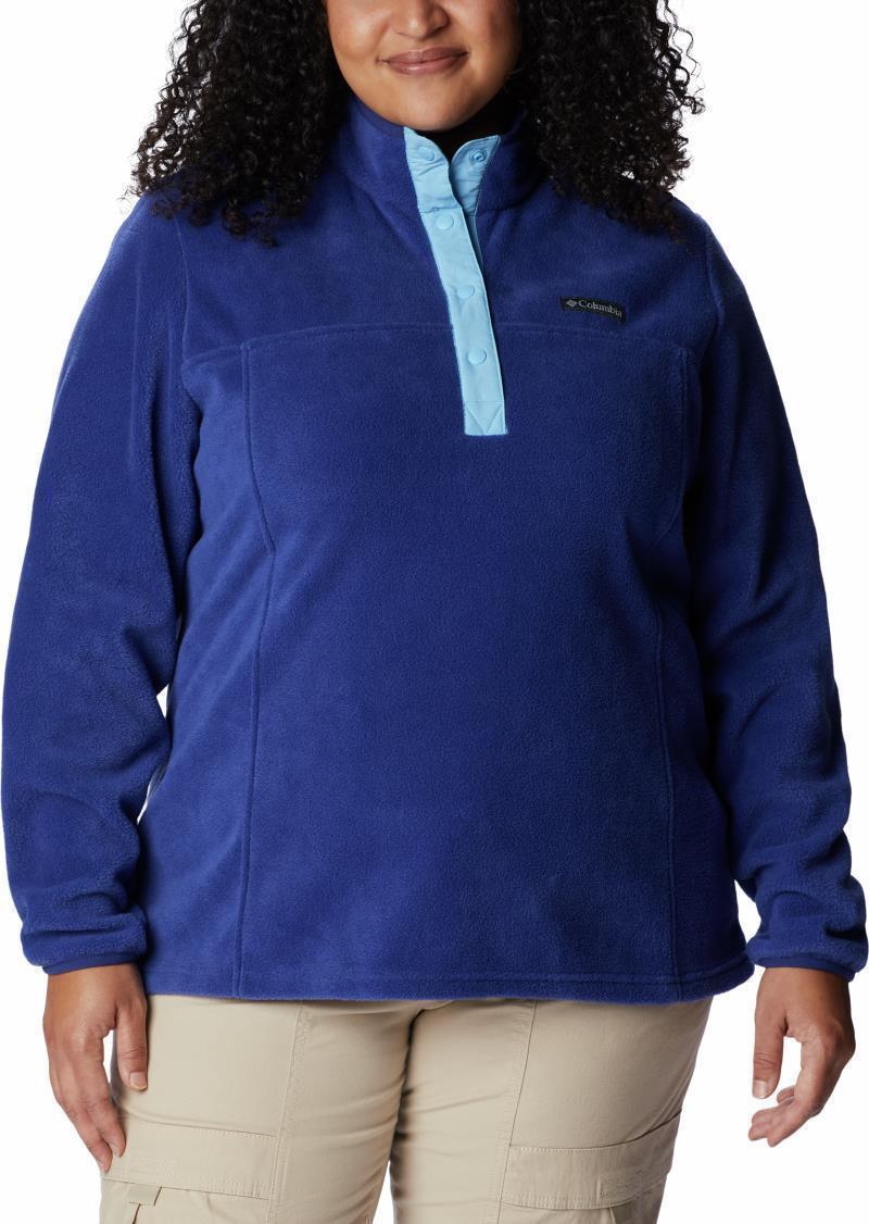 Benton Springs Half Snap Pullover - Plus - Womens - Dark Sapphire / Vista Blue 1