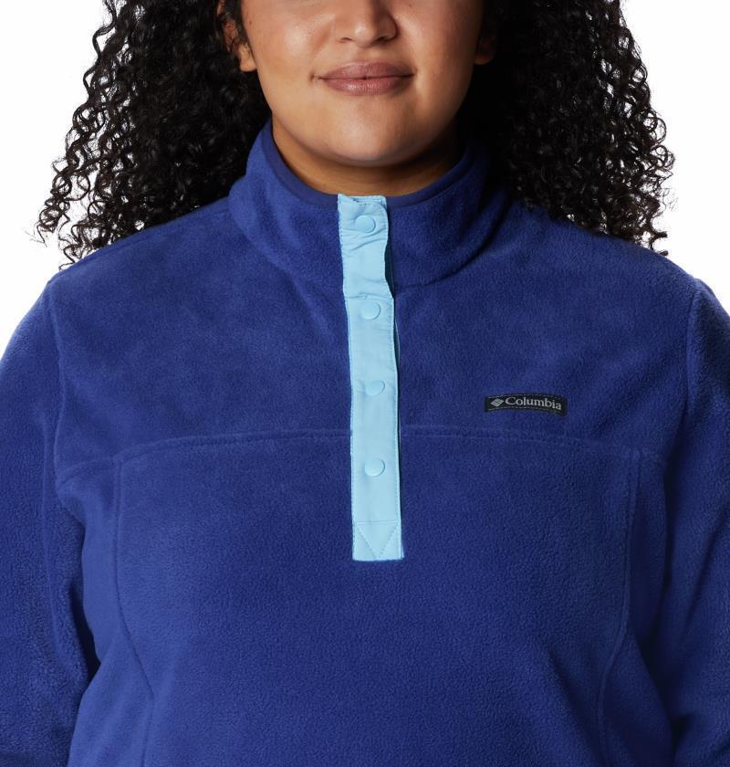 Benton Springs Half Snap Pullover - Plus - Womens - Dark Sapphire / Vista Blue 4
