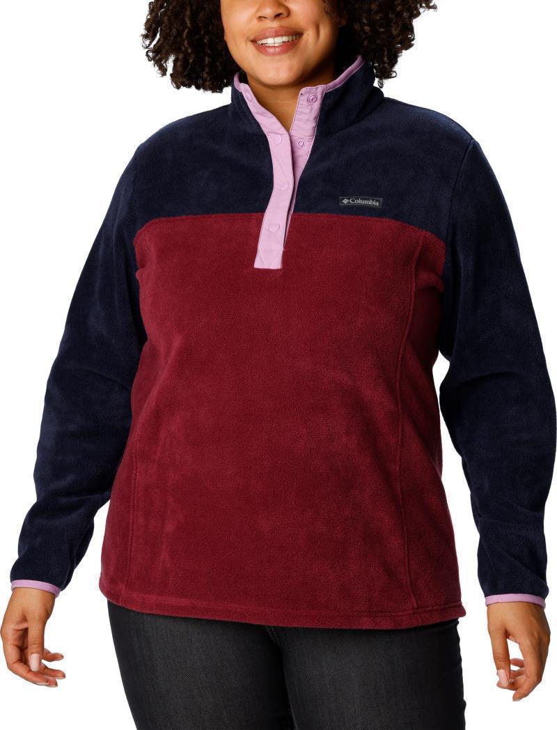 Benton Springs Half Snap Pullover - Plus - Womens - Marionberry / Dark Nocturnal / Gumdrop 1
