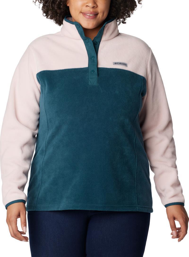 Benton Springs Half Snap Pullover - Plus - Womens - Night Wave / Dusty Pink / Night Wave 2