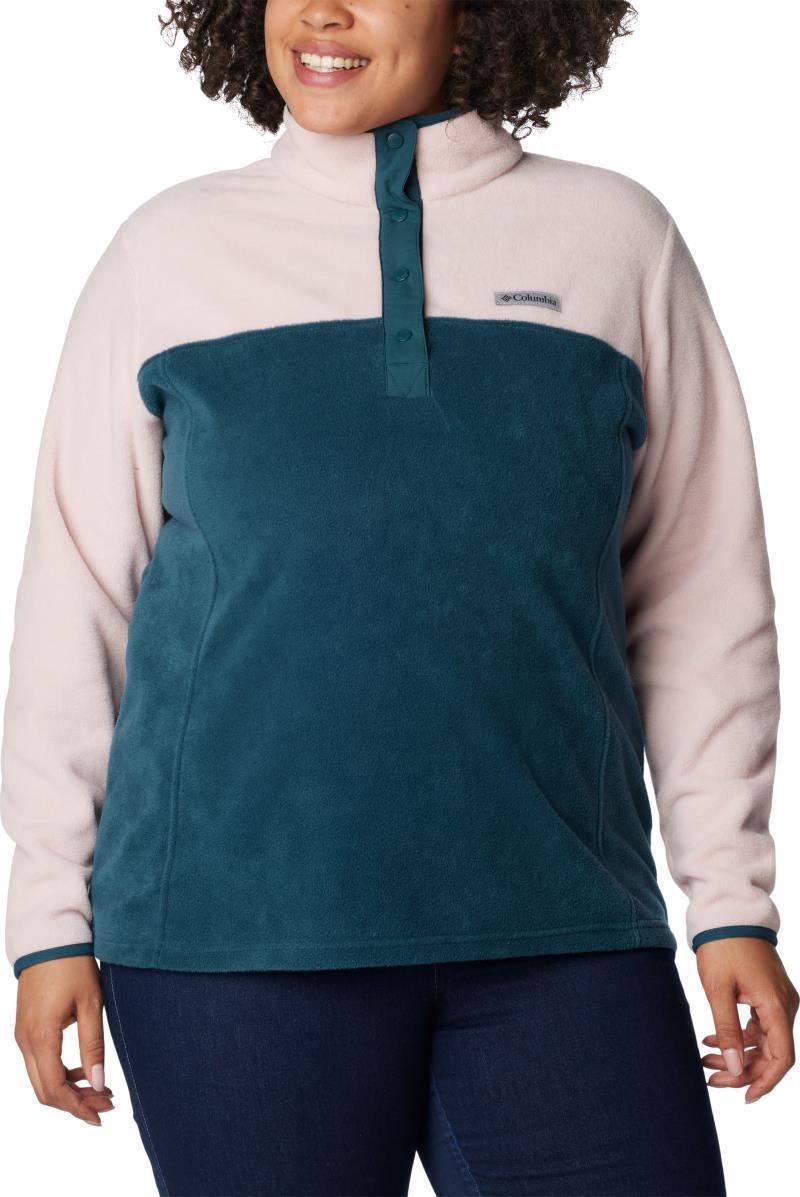 Benton Springs Half Snap Pullover - Plus - Womens - Night Wave / Dusty Pink / Night Wave 5