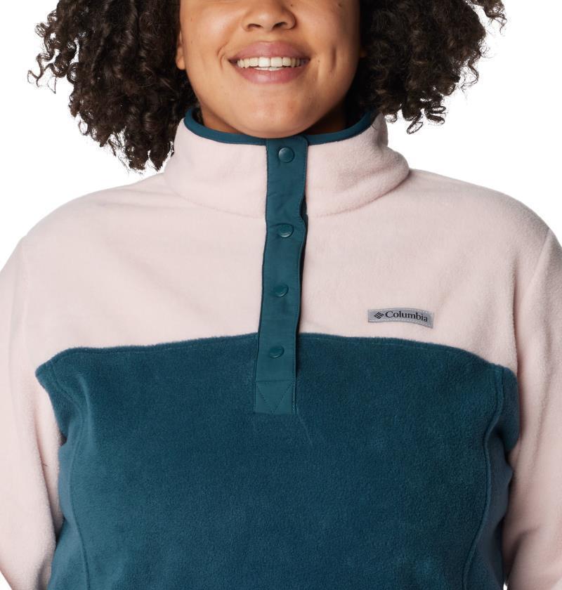 Benton Springs Half Snap Pullover - Plus - Womens - Night Wave / Dusty Pink / Night Wave 6