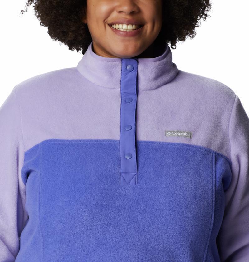 Benton Springs Half Snap Pullover - Plus - Womens - Purple Lotus / Frosted Purple 4