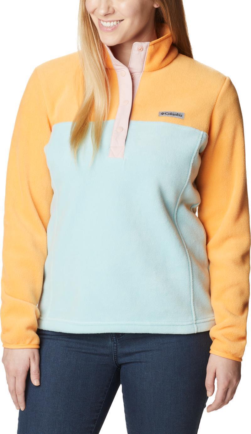 Benton Springs Half Snap Pullover - Womens - Aqua Haze / Sunset Peach / Dusty Pink 1