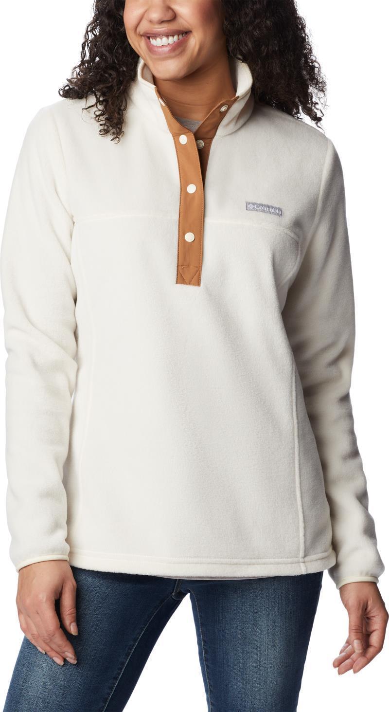Benton Springs Half Snap Pullover - Womens - Chalk / Chalk / Camel Brown 1