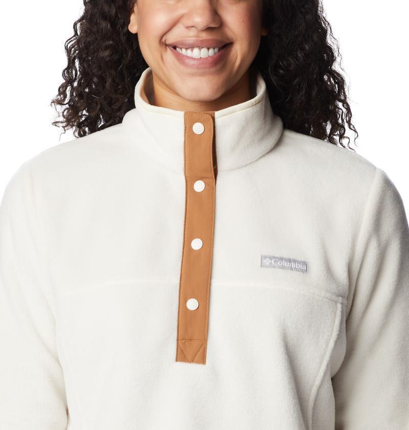 Benton Springs Half Snap Pullover - Womens - Chalk / Chalk / Camel Brown 5