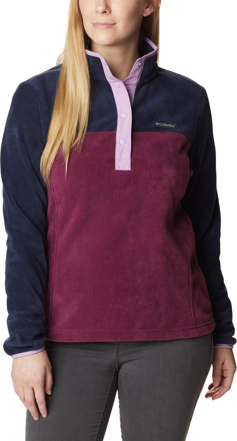 Benton Springs Half Snap Pullover - Womens - Marionberry / Dark Nocturnal / Gumdrop 1