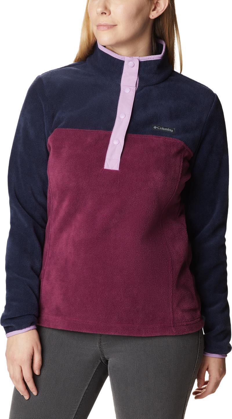 Benton Springs Half Snap Pullover - Womens - Marionberry / Dark Nocturnal / Gumdrop 4