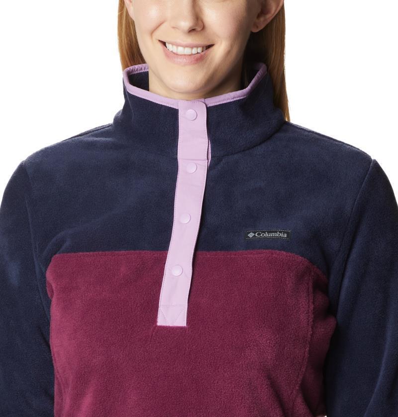 Benton Springs Half Snap Pullover - Womens - Marionberry / Dark Nocturnal / Gumdrop 5