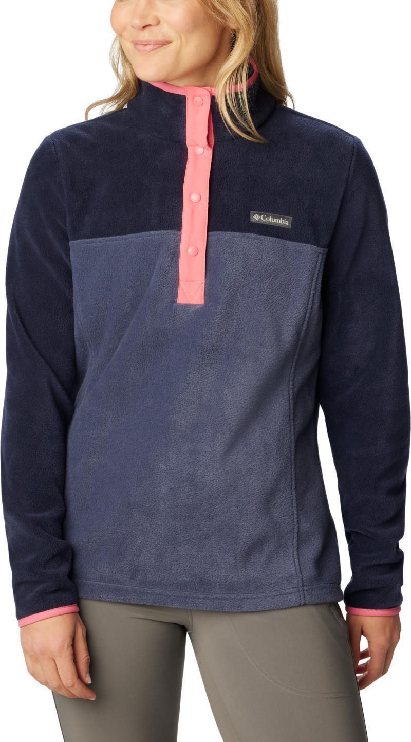 Benton Springs Half Snap Pullover - Womens - Nocturnal / Dark Nocturnal / Camellia Rose 3