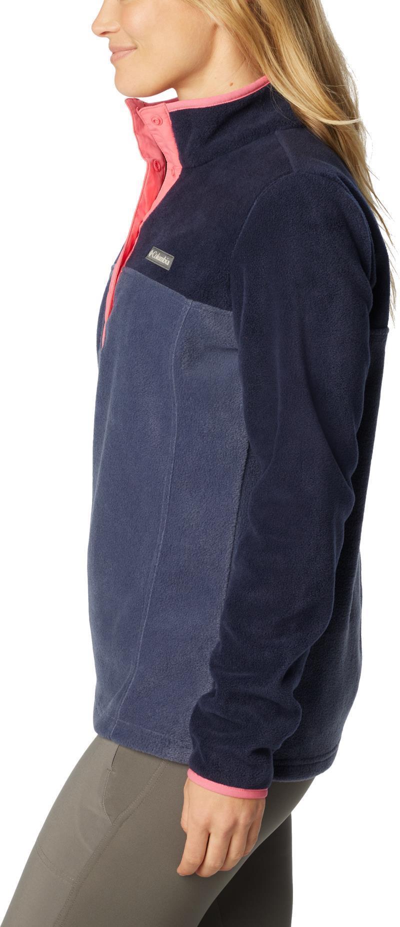 Benton Springs Half Snap Pullover - Womens - Nocturnal / Dark Nocturnal / Camellia Rose 4