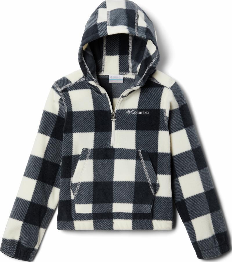 Benton Springs Hooded Half Zip - Youth Girls - Chalk Check 1