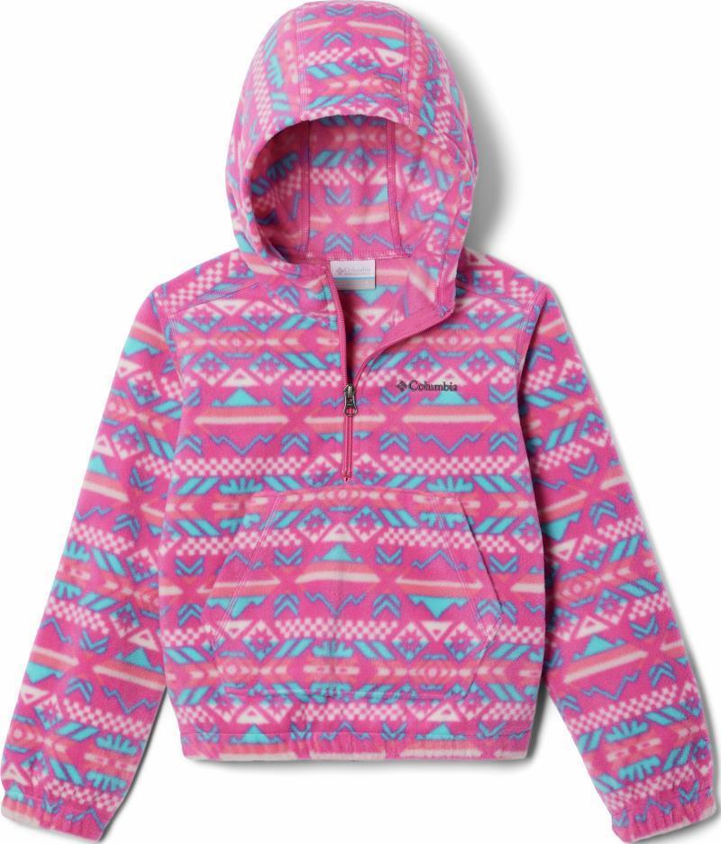 Benton Springs Hooded Half Zip - Youth Girls - Pink Ice / Checkered Peaks 1