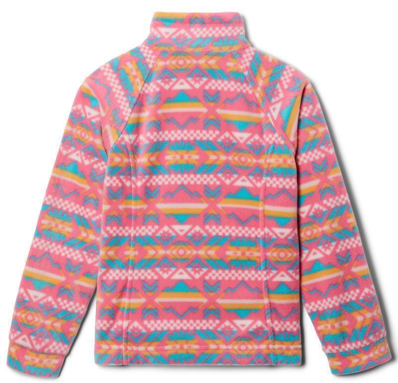 Benton Springs II Printed Fleece - Youth Girls - Camellia Rose Checkered Peaks 2