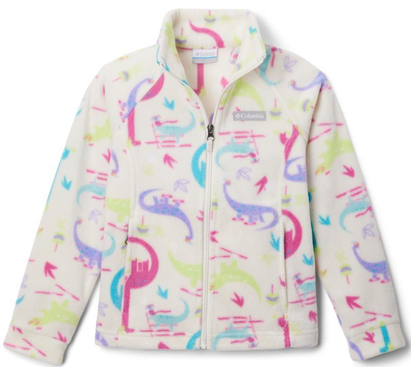 Benton Springs II Printed Fleece - Youth Girls - Chalk Skisaurus 1