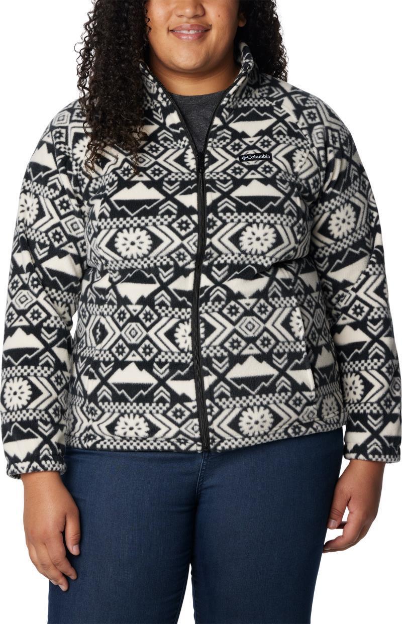 Benton Springs Printed Full Zip - Plus - Womens - Black Checkered Peaks Tonal 1