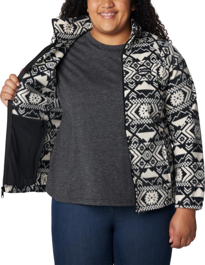 Benton Springs Printed Full Zip - Plus - Womens - Black Checkered Peaks Tonal 4