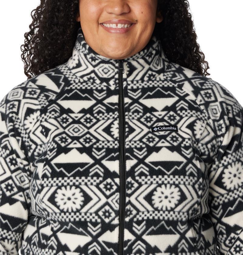 Benton Springs Printed Full Zip - Plus - Womens - Black Checkered Peaks Tonal 6