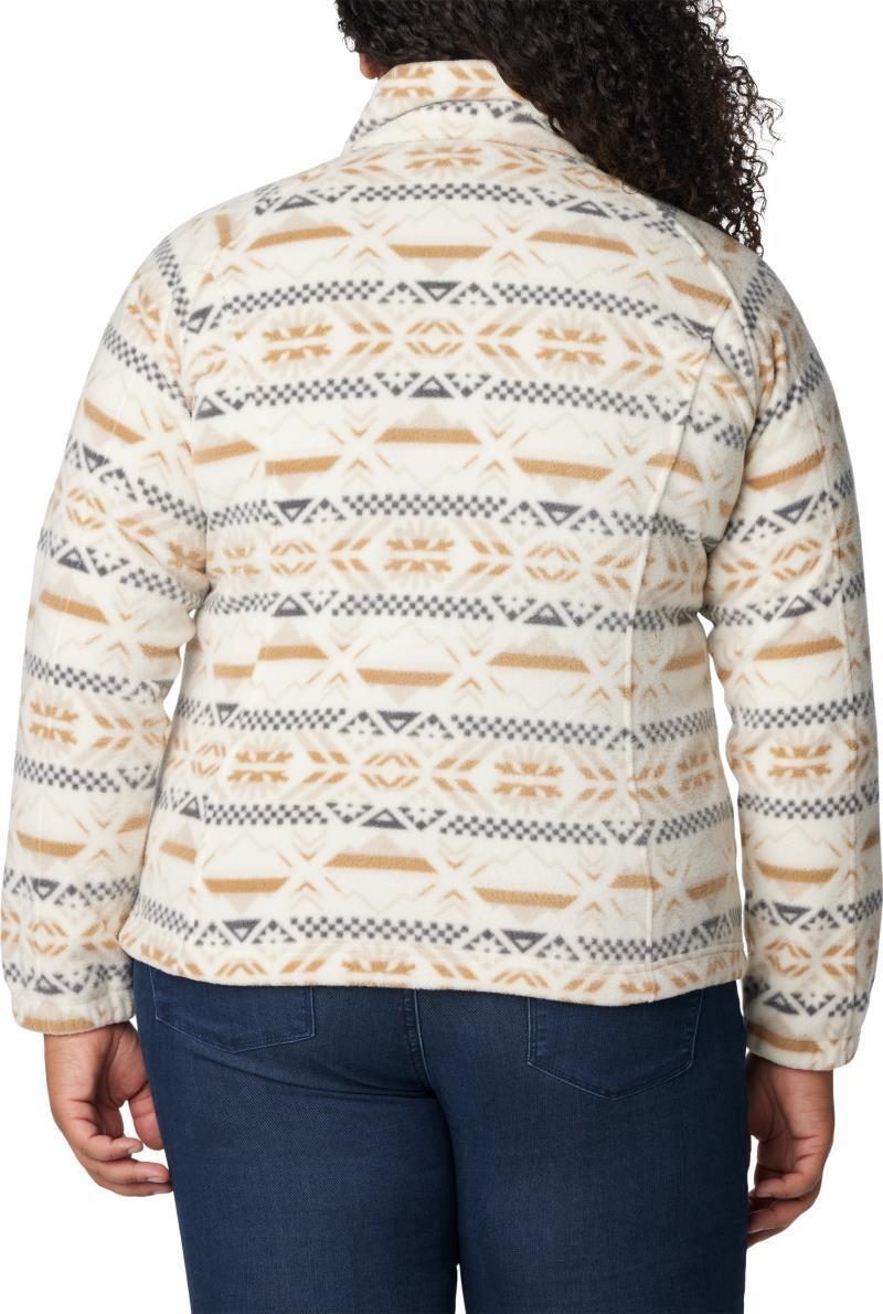 Benton Springs Printed Full Zip - Plus - Womens - Chalk Checkered Peaks 2