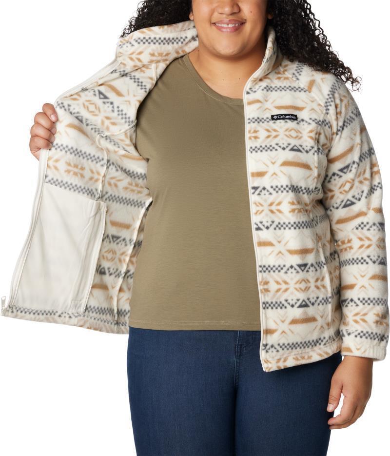 Benton Springs Printed Full Zip - Plus - Womens - Chalk Checkered Peaks 4