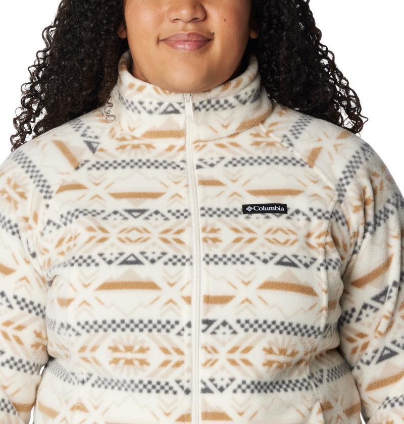 Benton Springs Printed Full Zip - Plus - Womens - Chalk Checkered Peaks 6