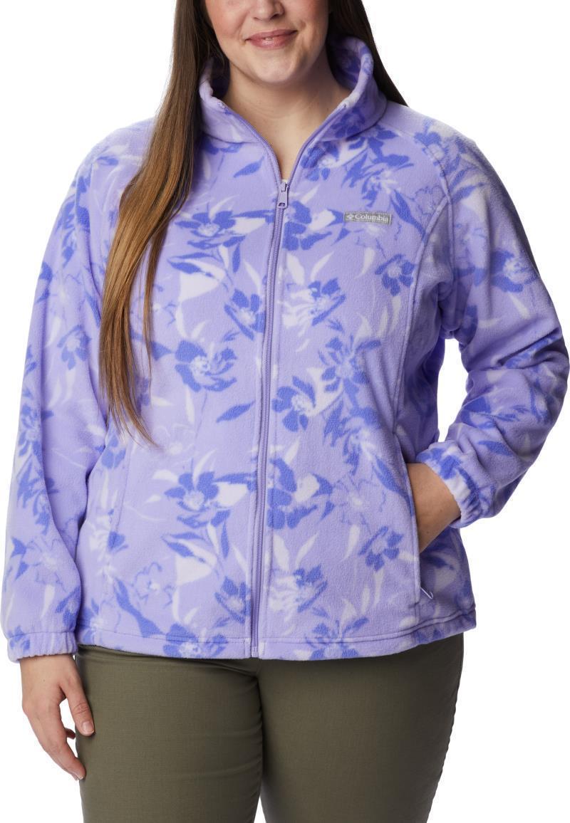 Benton Springs Printed Full Zip - Plus - Womens - Frosted Purple / Pop Flora Tonal 1