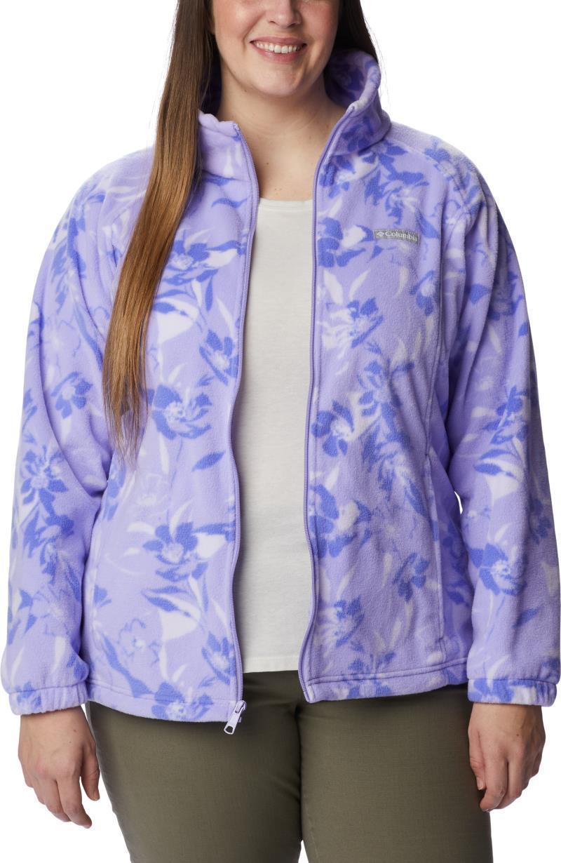 Benton Springs Printed Full Zip - Plus - Womens - Frosted Purple / Pop Flora Tonal 3