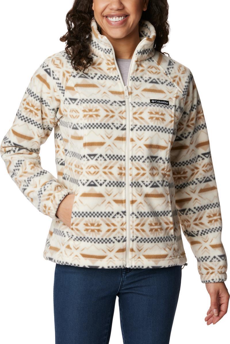 Benton Springs Printed Full Zip - Womens - Chalk Checkered Peaks 1