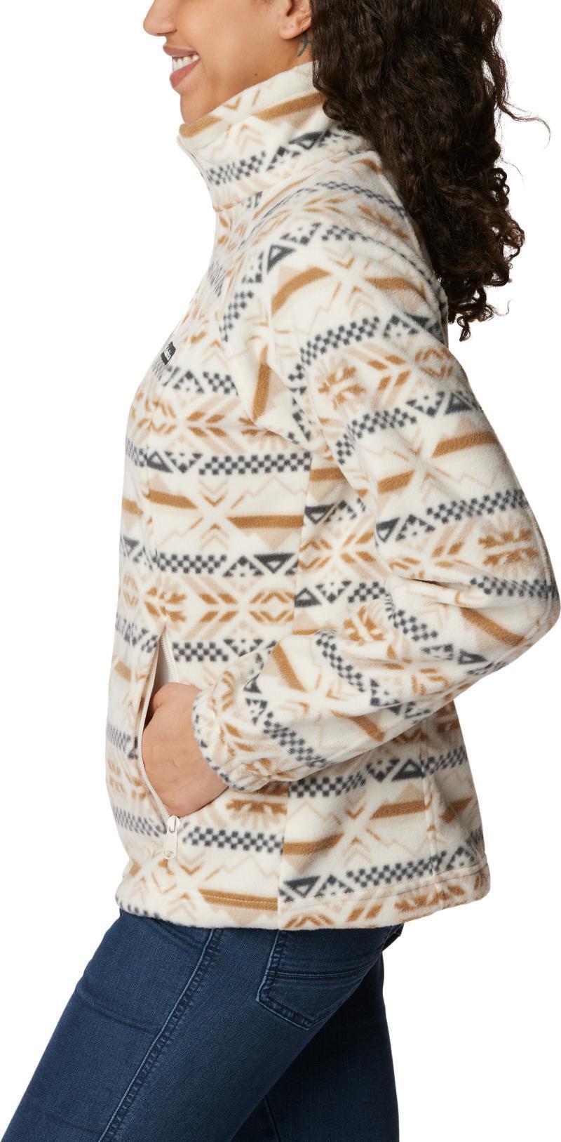 Benton Springs Printed Full Zip - Womens - Chalk Checkered Peaks 5
