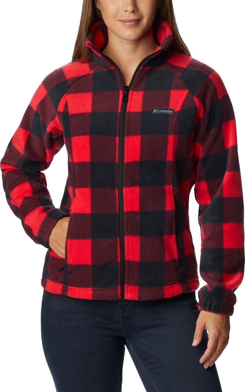 Benton Springs Printed Full Zip - Womens - Red Lily Check 1