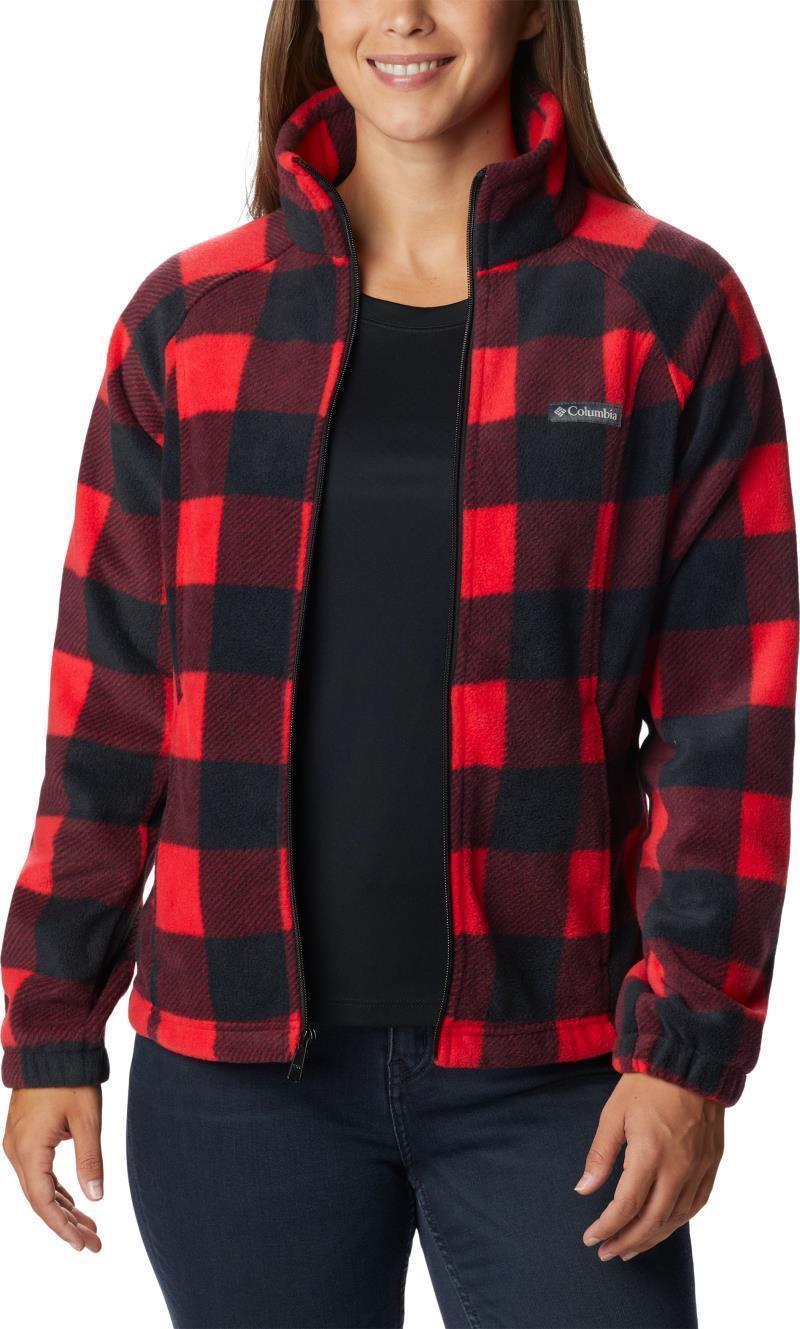 Benton Springs Printed Full Zip - Womens - Red Lily Check 3