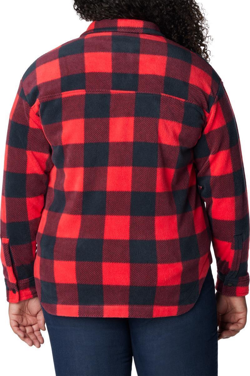 Benton Springs Shirt Jacket - Plus - Womens - Red Lily Check Print 2
