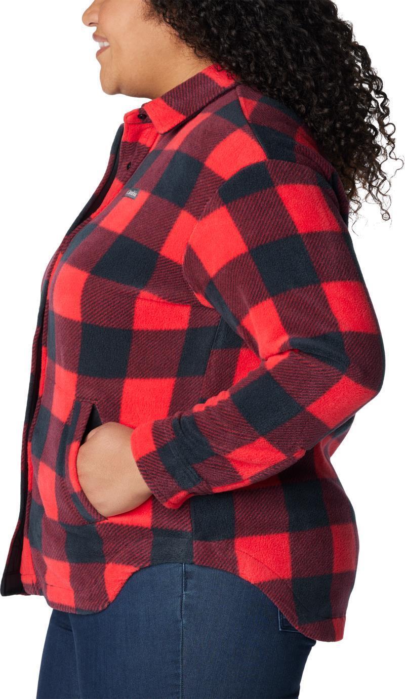 Benton Springs Shirt Jacket - Plus - Womens - Red Lily Check Print 5