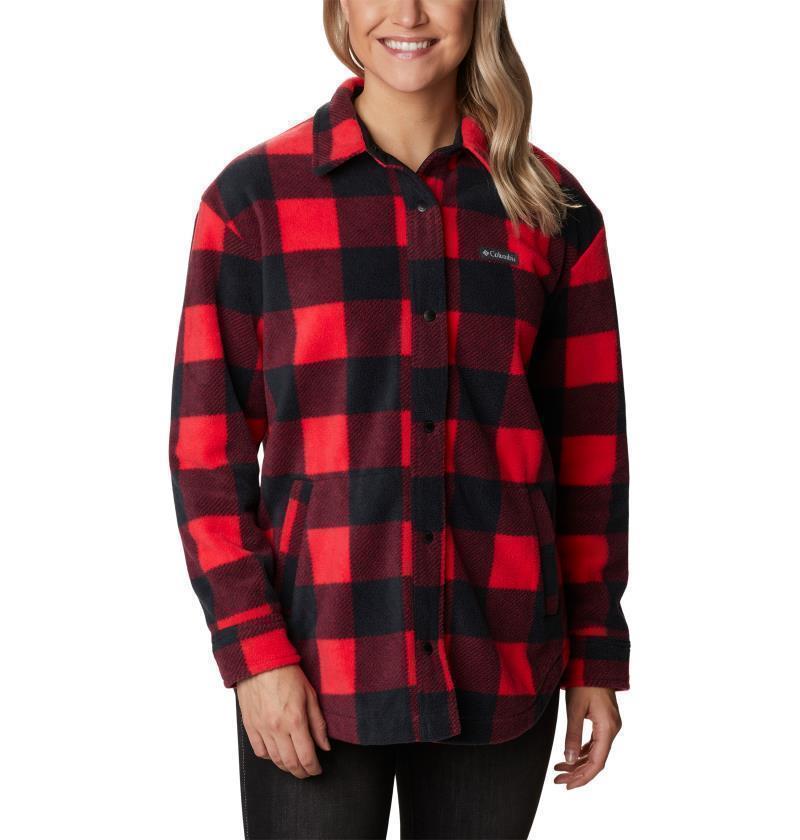 Benton Springs Shirt Jacket - Womens - Red Lily Check Print 1