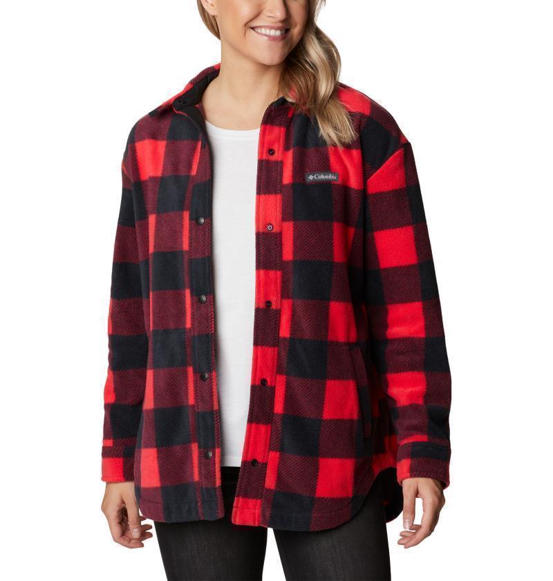 Benton Springs Shirt Jacket - Womens - Red Lily Check Print 4