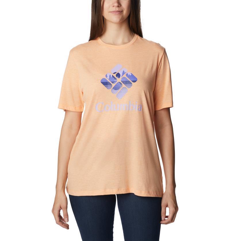 Bluebird Day Relaxed Crew Neck - Womens - Peach Heather / CSC Stacked Lakeside GRX 1