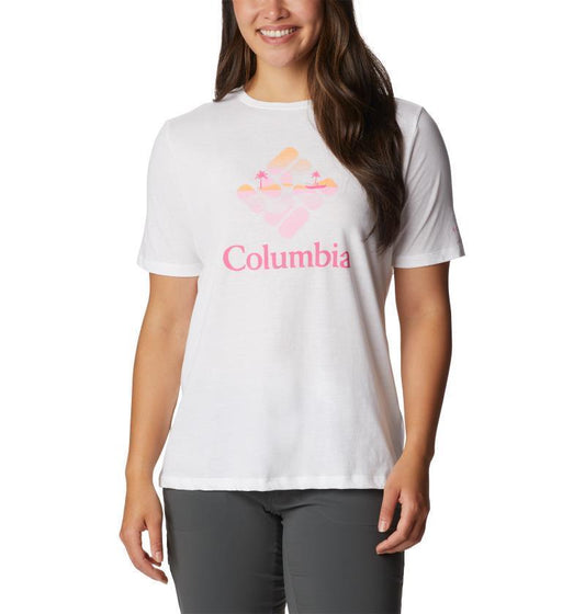 Bluebird Day Relaxed Crew Neck - Womens - White / CSC Stacked Halftone Fishing GRX 1