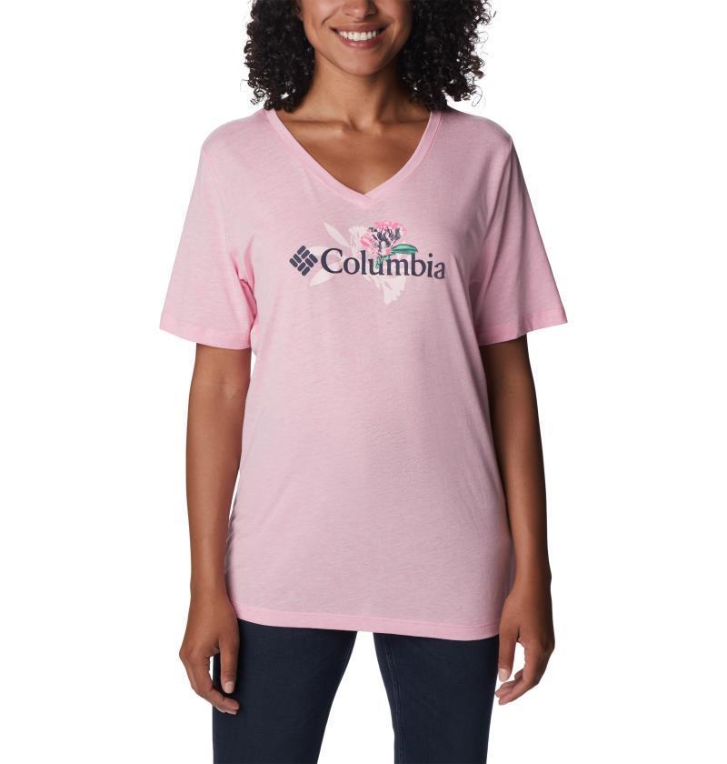 Bluebird Day Relaxed V-Neck - Womens - Purple Tint Heather / Jubilant Escape GRX 1