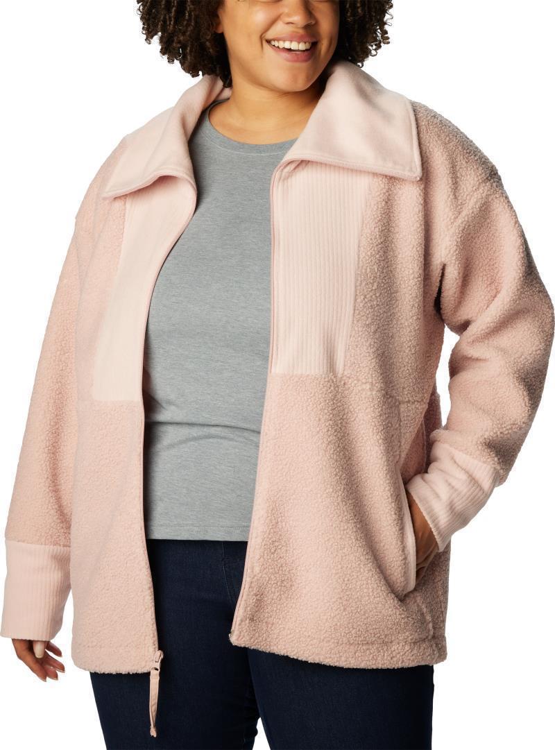 Boundless Trek Fleece Full Zip - Plus - Womens - Dusty Pink 3