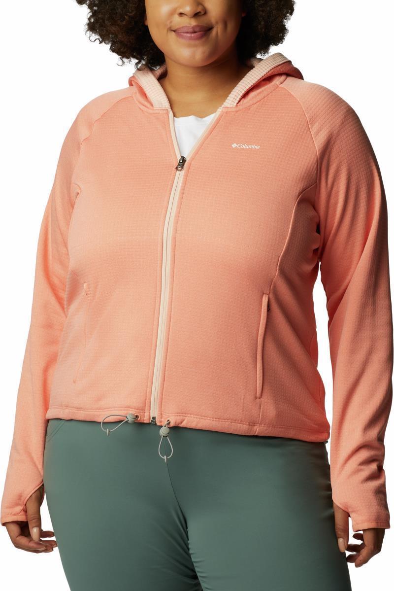 Boundless Trek Grid Fleece - Plus - Womens - Summer Peach Heather / Peach Blossom 1