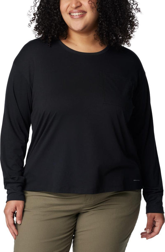 Boundless Trek LS Shirt - Plus - Womens - Black 1