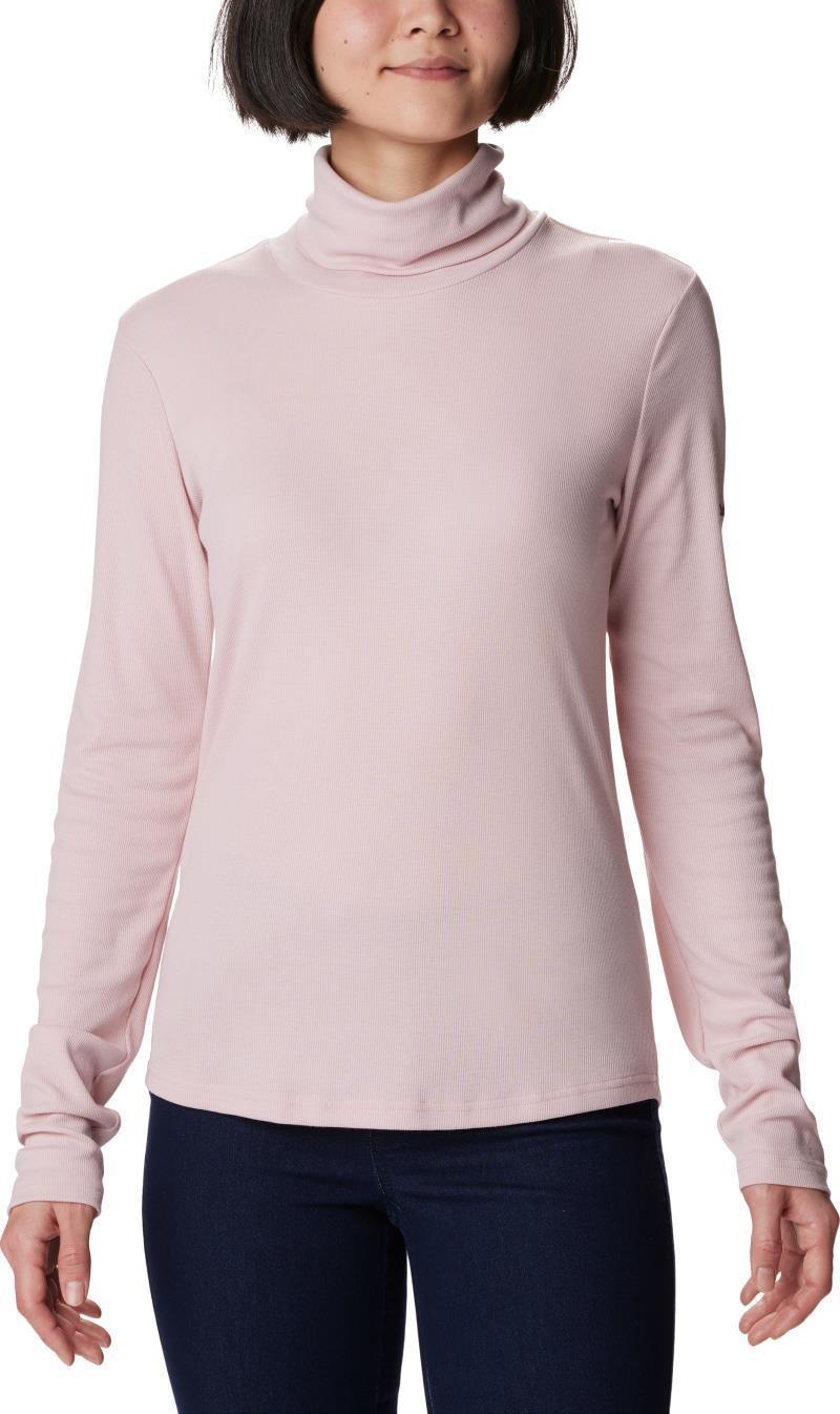 Boundless Trek Ribbed Turtle Neck LS - Womens - Dusty Pink 1