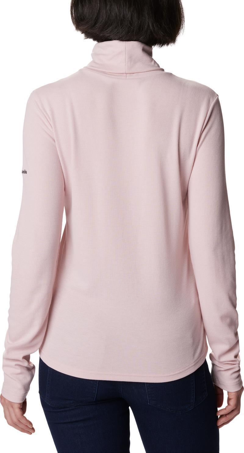 Boundless Trek Ribbed Turtle Neck LS - Womens - Dusty Pink 2