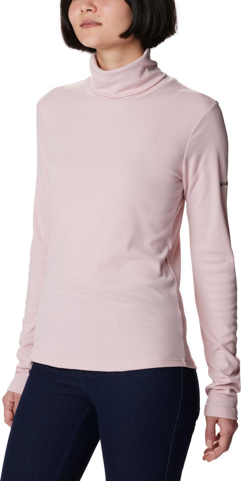 Boundless Trek Ribbed Turtle Neck LS - Womens - Dusty Pink 3