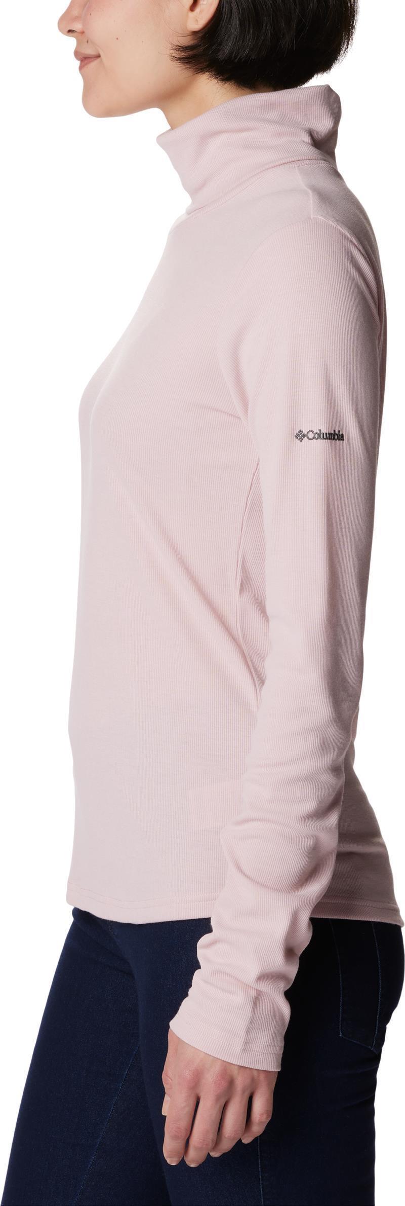 Boundless Trek Ribbed Turtle Neck LS - Womens - Dusty Pink 4