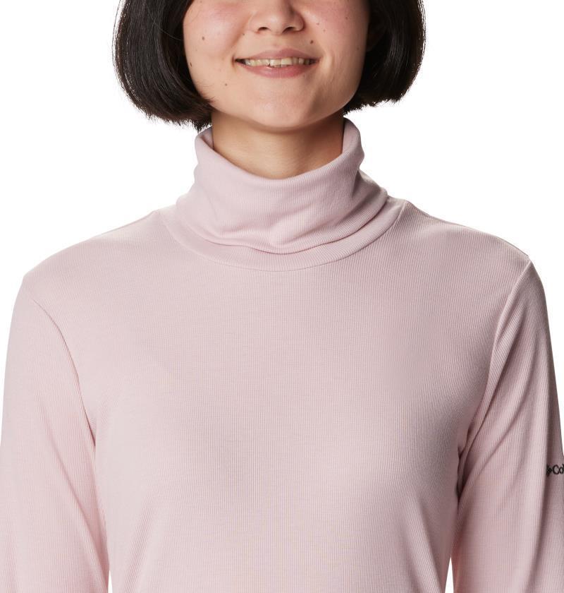Boundless Trek Ribbed Turtle Neck LS - Womens - Dusty Pink 5
