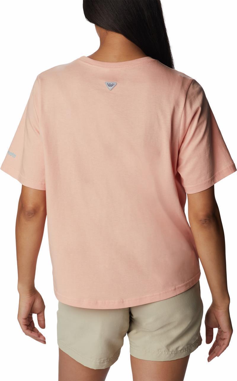 Bramley Bay Relaxed Tee - Womens - Light Coral / Panga Palms Graphic 2