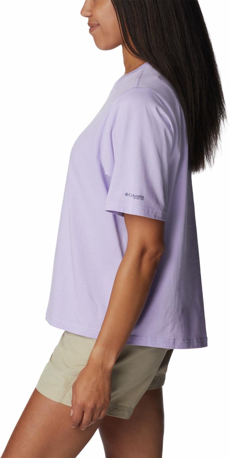 Bramley Bay Relaxed Tee - Womens - Soft Violet / Panga Palms Graphic 5