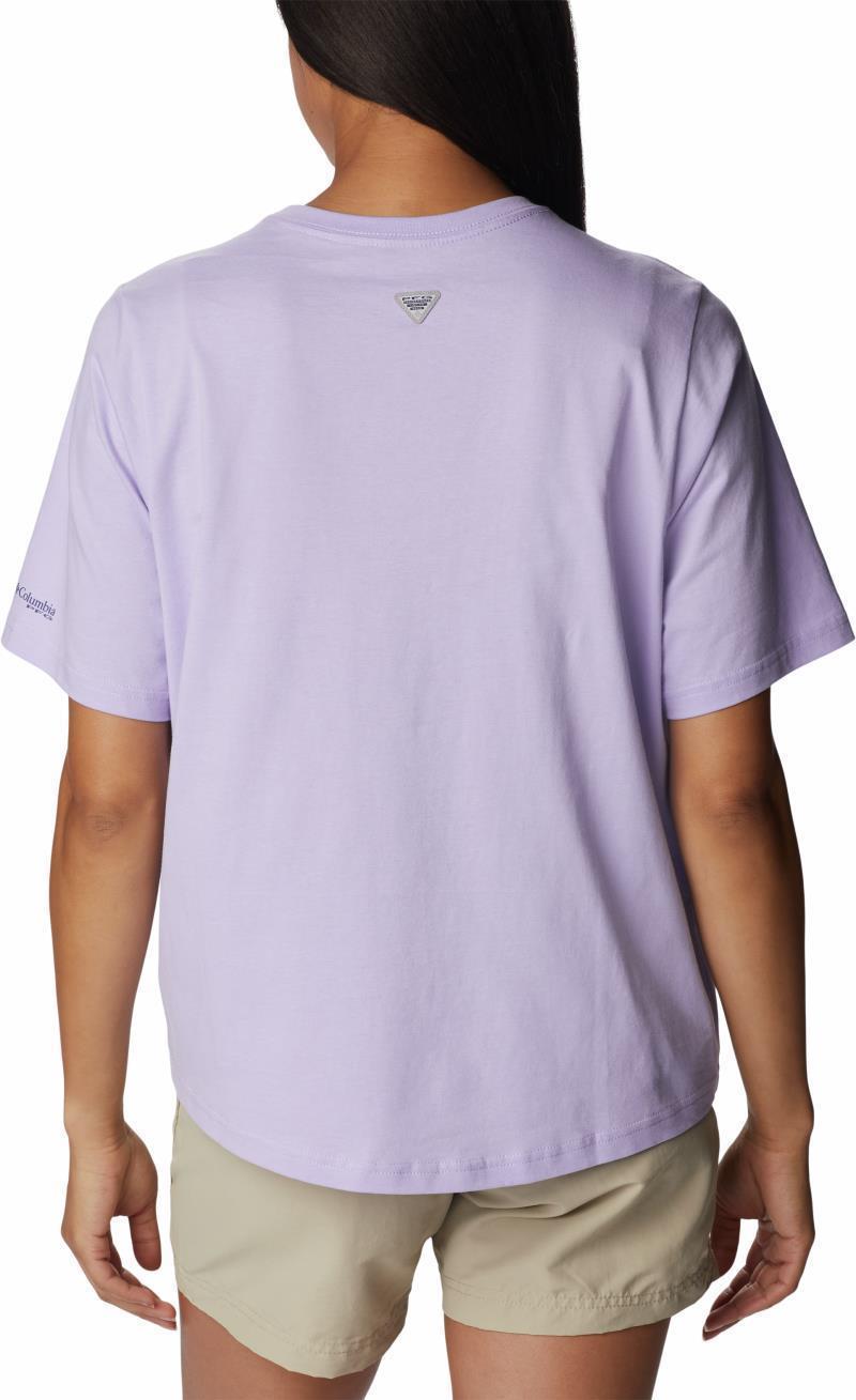 Bramley Bay Relaxed Tee - Womens - Soft Violet / Panga Palms Graphic 2